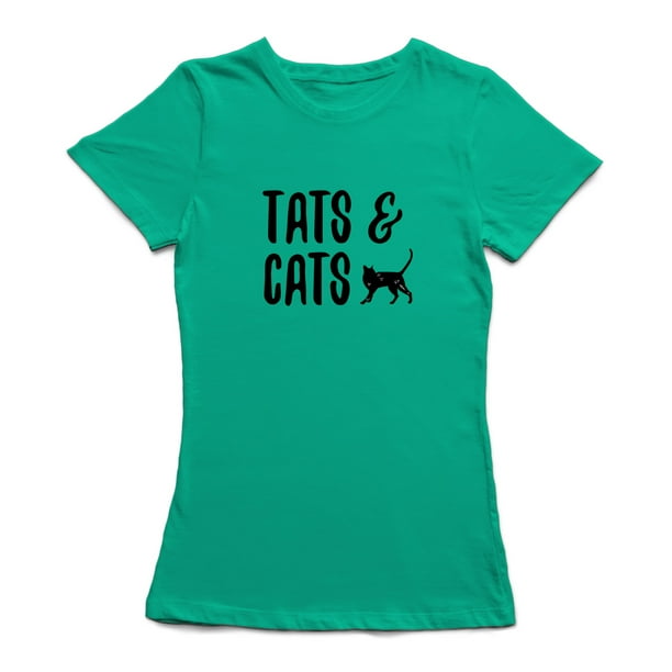 Tats And Cats Women s T shirt Walmart