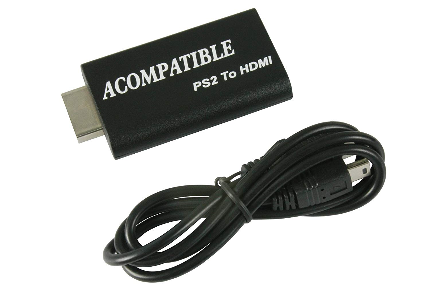 Mini PS2 to HDMI Converter Adapter Supports PS2 Display Modes (480i