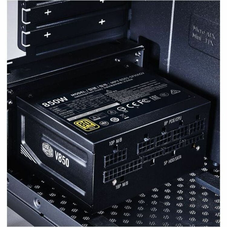 Cooler Master V850 SFX Gold Full-Modular 80 Plus Gold SFX Power Supply - SFX - 120 V AC, 230 V AC Input - 5 V DC, 3.3 V DC, 12 V DC Output - 850 W - 1 Fan(s) - 90% Efficiency