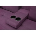 thumbnail image 6 of Gewnee 74.4” Futon Sofa Bed with 3-Angle Adjustable Backrest & Cup Holders,Twin Sleeper Sofa with for Home,Office,Guest Room(Purple）, 6 of 9