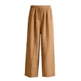 thumbnail image 5 of Bmisegm Comfy Pants for Girls Stylish and Comfortable Casual Soft Everyday Wear with Elastic Waist Modern Design Girls Trousers for Age 4-15 Gold_002,8-9 Years, 5 of 6