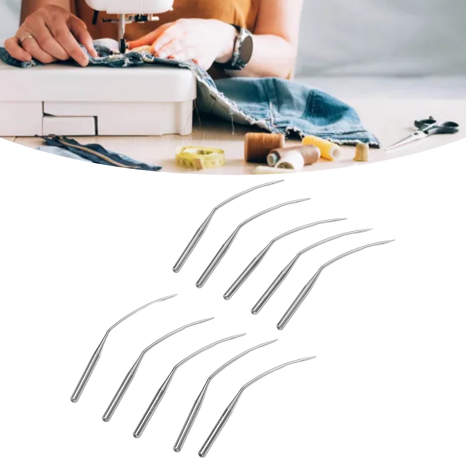 Blindstitch Curve Sewing Needle, Strong Steel 10Pcs LWX6T Sewing For