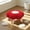 Red#6, variant on Wood Flower Stool Small Round Stool for Room Decoration Baby Chair with Soft Lamb Fleece Top Multiple Colors 25x25x20cm Solid Wood Frame