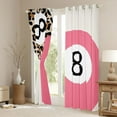 thumbnail image 3 of Castle Fairy Female Men Women Sport Billiards Black Out Curtains,Jungle Animal Cheetah Print Curtains Pack of 2 (42x63 Each),Pink Brown Bedroom Curtains,Super Cozy Room Decor, 3 of 6