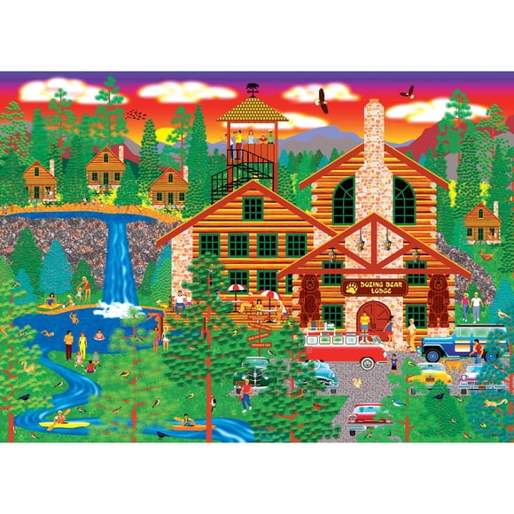 Rompecabezas Cra-Z-Art RoseArt Home Country Dozing Bear 1000 unidades