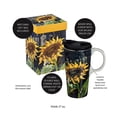 thumbnail image 4 of Sunflower Splendor Ceramic Travel Cup - 5 x 7 x 4 Inches, 4 of 6