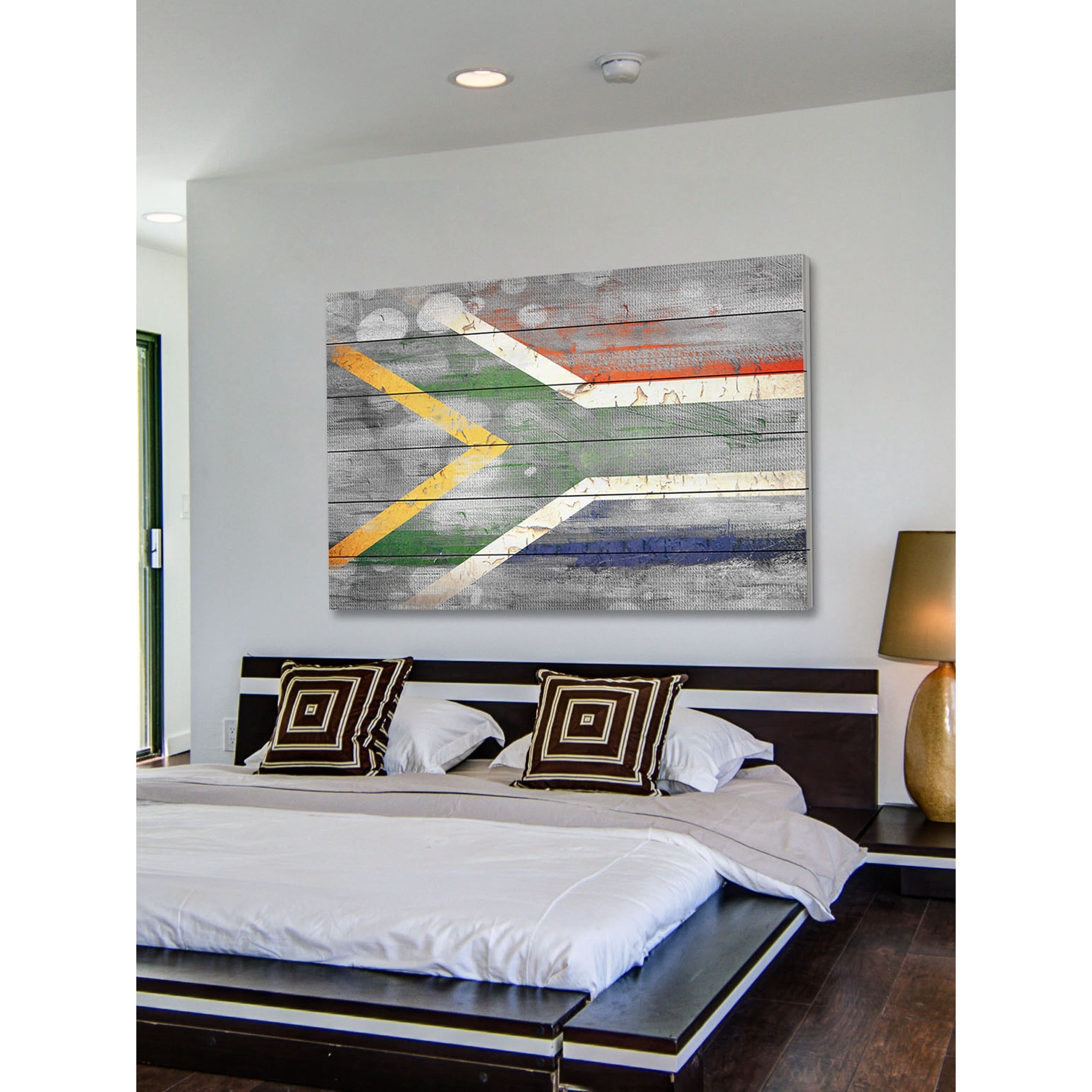 Parvez Taj "Fly Africa" Print on White Wood