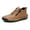 Brown, variant on Women's Leather Trainers with Side Zip Flats Handmade Orthopedic Comfy Shoes Outdoor Casual Lightweight Non Slip Walking Shoe(White, 36)