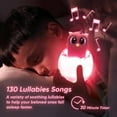 thumbnail image 1 of 130 Lullabies Music Baby Red Owl Kids Night Light Multi-Color LED Nursery Night Light for Kids Night Light Portable and Rechargeable for Infant Kid Adult Soothing Nightlight Gift Décor, 1 of 7