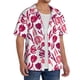thumbnail image 2 of Fotbe Tulips Flowers Camisa Estampada de Manga Corta para Hombre, Casual de Verano, Estilo Playero, Sin Arrugas-3X-Large, 2 of 5