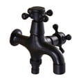 thumbnail image 2 of Total Brass Black Oil Brushed Double Using Washing Machine Faucet Bathroom Corner Faucet Tap Garden Outdoor Mixer ,360° Swivel Spout, 2 of 6