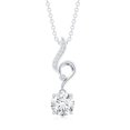 thumbnail image 2 of Rosec Jewels Lab Created Diamond Drop Pendant for Women - 0.9 Carat - Minimalist Necklace (EF-VS Grade), 18K White Gold, 2 of 6