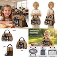 thumbnail image 5 of Xoenoiee Cocker Spaniel Dog Paw Bone Heart Print Backpack with Lunch Bag for Girls School Bag with Pencil Case Water Bottle Sleeve Kindergarten Bookbag Rucksack Elementary Preschool Toddler Knapsack, 5 of 7