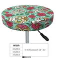 thumbnail image 2 of flower skull_A Round Bar Stool Seat Covers, Elastic Round Chair Cover Stool Seat Slipcover Bar Stool Cushions Round Pad for 12-14 inch, 2 of 5
