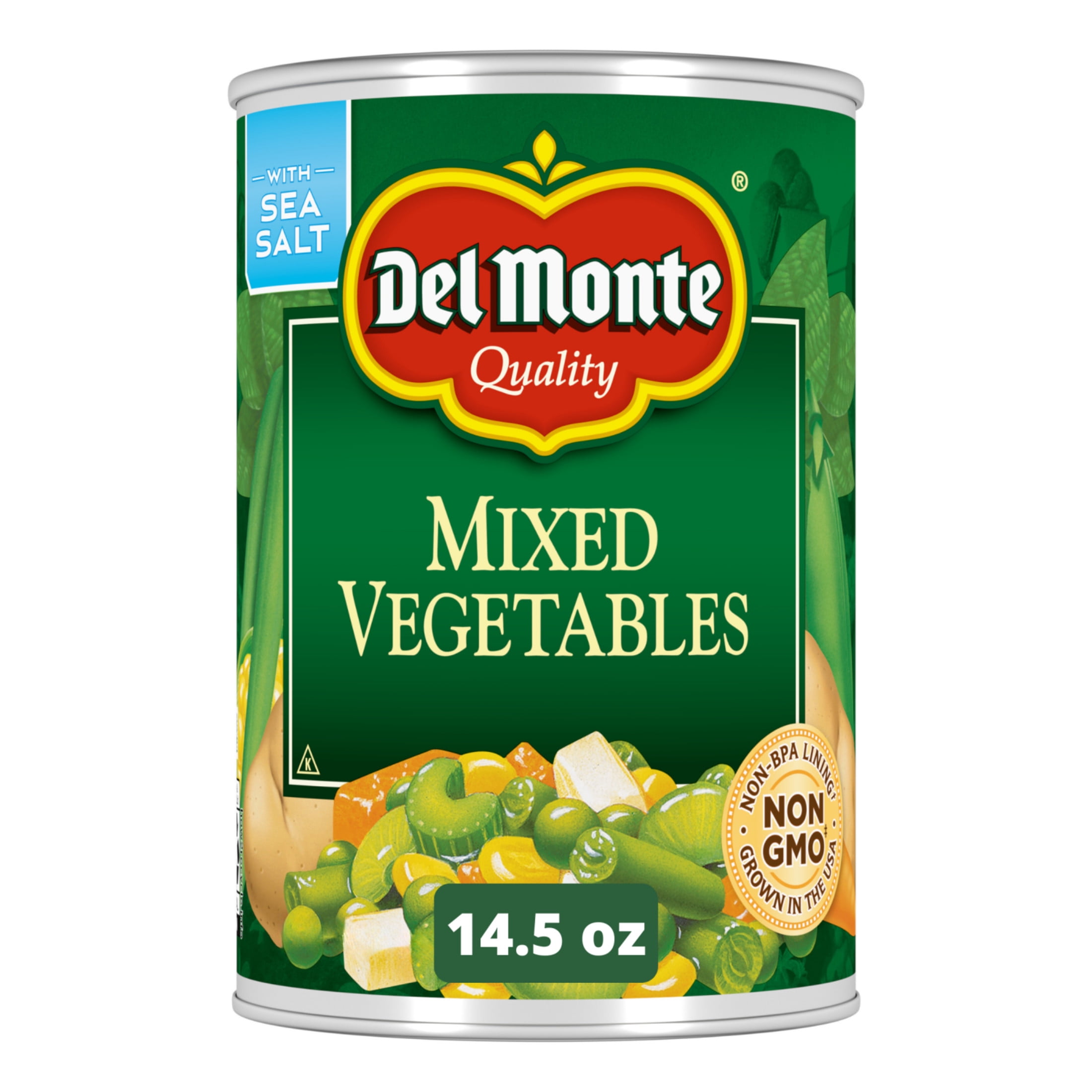 (12 pack) Del Monte Mixed Vegetables, Canned Vegetables, 14.5 oz Can