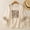 Beige, variant on Linen Shirt Women Regular Fit Embroidery Cute Top 3/4 Sleeve Crew Neck Button Down Women’s Clothes M-2XL