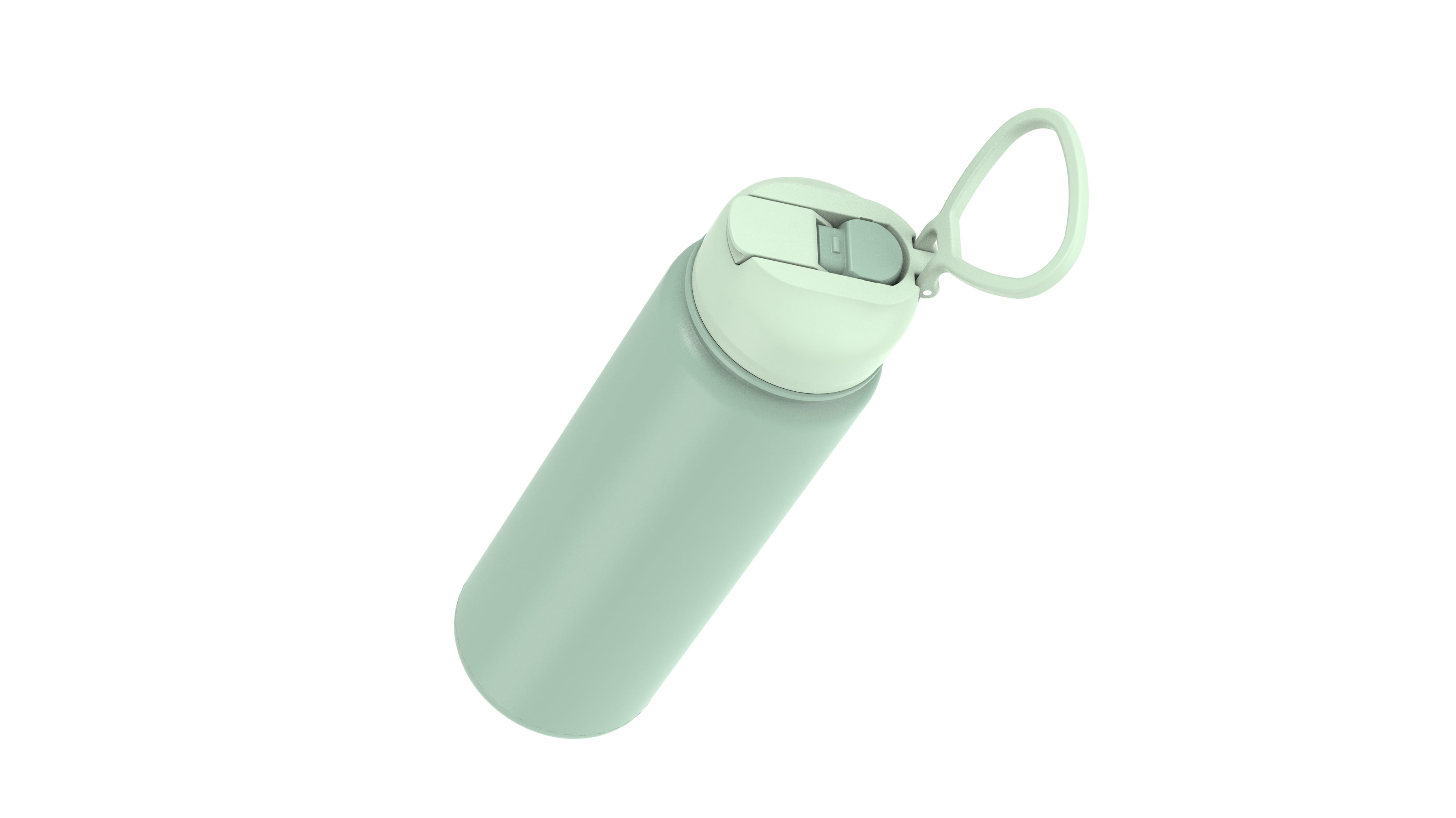 Mainstays 24 oz Double-Wall Stainless Steel Water Bottle with Straw Lid, Green