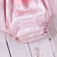 thumbnail image 6 of Toimothcn Baby Girls Romper Jumpsuits Ruffled Sleeve Casual Floral Jacquard Mesh Tulle Romper Soft Loose Breathable Jumpsuits 3-4 Years, 6 of 9