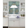 thumbnail image 3 of Green Boho Swag Curtains for Living Room/Bedroom Windows, Shabby Vintage Ethnic Abstract Floral Art Kitchen Curtains and Valances Set 36 Inch Length, Light Filtering Swags Valance Curtain Panels, 3 of 5