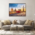 thumbnail image 2 of Cuadro Londres Big Ben Paisaje London Tipo Oleo Tela 100% Algodón Canvas Listo para Colgar 80x60 Marco Flotado Dorado Maxigráfica Shop Cuadro Paisaje Cultural, 2 of 6