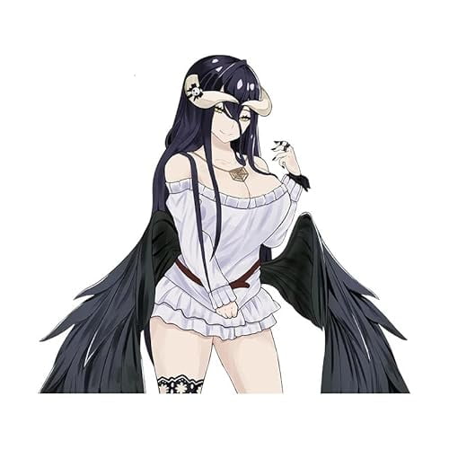 EARLFAMILY 5.1 Inch for Albedo Sexy Car Stickers Motorcycle Car Accessories Decal Funny Anime RV VAN Window Bumper Sticker