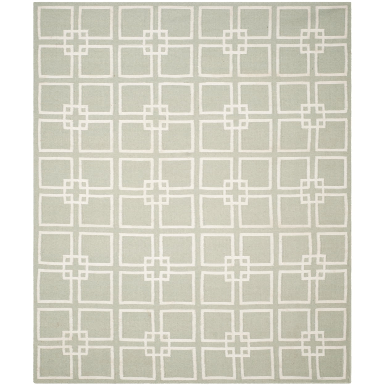 SAFAVIEH Martha Stewart Square Dance Geometric Area Rug, Fennel Seed Green, 9' x 12'