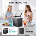 thumbnail image 3 of EUHOMY Countertop Nugget Ice Maker, 33 lbs/24H, Portable, Self-Cleaning, Chewable Ice, Black, 3 of 9