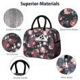 thumbnail image 4 of Flower Lunch Bag for Women Men Reusable Insulated Lunch Bags, Leakproof Cooler Food Lunch Tote Bag, Large Capacity Lunch Box for Work School Travel Picnic, 4 of 7