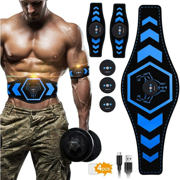 Volkmi New abdominal muscle belt EMS abdominal muscle sticker fitness equipment lazy massage fitness equipment ABS abdominal abdominal fitness equipment four piece fitness belt