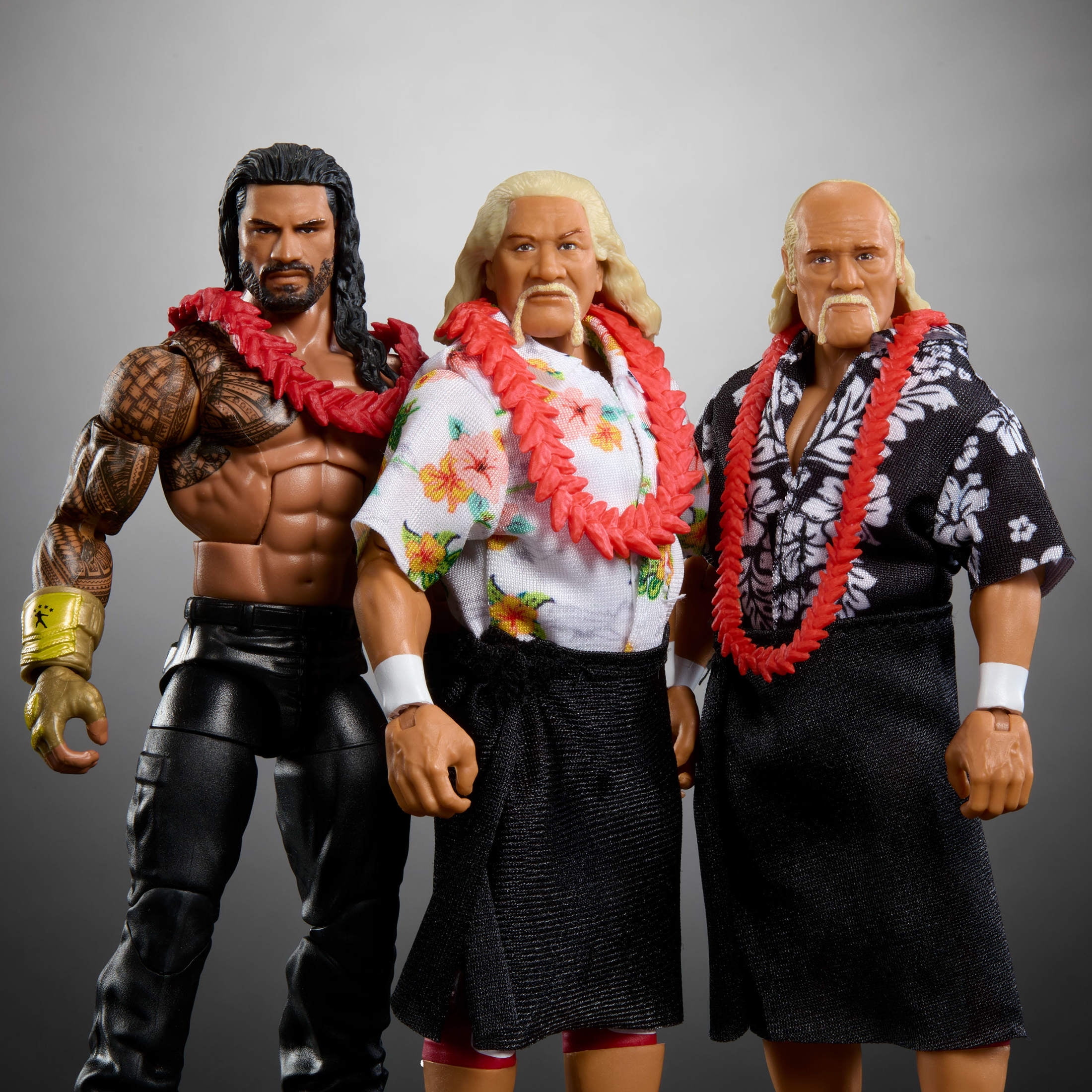 WWE Elite Samoan Dynasty Pack of 3 Action Figures with Accessories, 6-inch Collectible Set