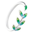 thumbnail image 3 of Sterling Silver Leaves Women Ring Opening Adjustable Ring Girl Woman Jewelry Supplies, 3 of 6