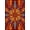 Red Orange Yellow, Pattern 1, variant on ODIKA Border Arcade Gamer Glowing Alfombra Gamepad Motif Playful Expressive Stain Resistant Low Profile for Dorm Room, Small Living Apartment