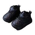 thumbnail image 4 of Kids Sneakers, Shoes for Kids, Kids Boots, Kids Shoes, Girls Boots Toddlers Kids Fashion Leather Lace-Up Booties 2026 Fall Winter Comfortable Soft Ankle Snow Boots, Black US-1.5C/EU-17, 4 of 5