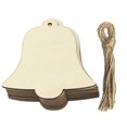 thumbnail image 1 of Adorno navideño de madera para manualidades, decoraciones colgantes para árbol de Navidad, decoración de fiesta en casa, 10 unidades, 1 of 4