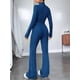 thumbnail image 5 of Conjunto de Pijama de Larga para Mujer, Conjunto de Pijama Informal de 2 Piezas, Ropa de Dormir de Otoño Azul M, 5 of 8