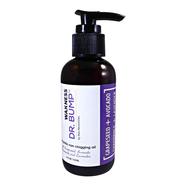 Waxness Dr. Bump Aceite hidrofílico concentrado que no obstruye con semilla de uva, aguacate, manzanilla y lavanda, 4 onzas