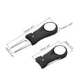 thumbnail image 2 of Uxcell Golf Divot Tool, 2 Pack of Foldable Repair Fork with Button Ball Marker Training Accessory for Golf Sport , Black, 2 of 6