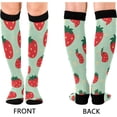 thumbnail image 2 of FREEAMG Strawberry Compression Socks Women Men Long Stocking (20-30mmHg) Travel Knee High Stockings for Athletic Sports,Running,Cycling,Nursing, 2 of 7