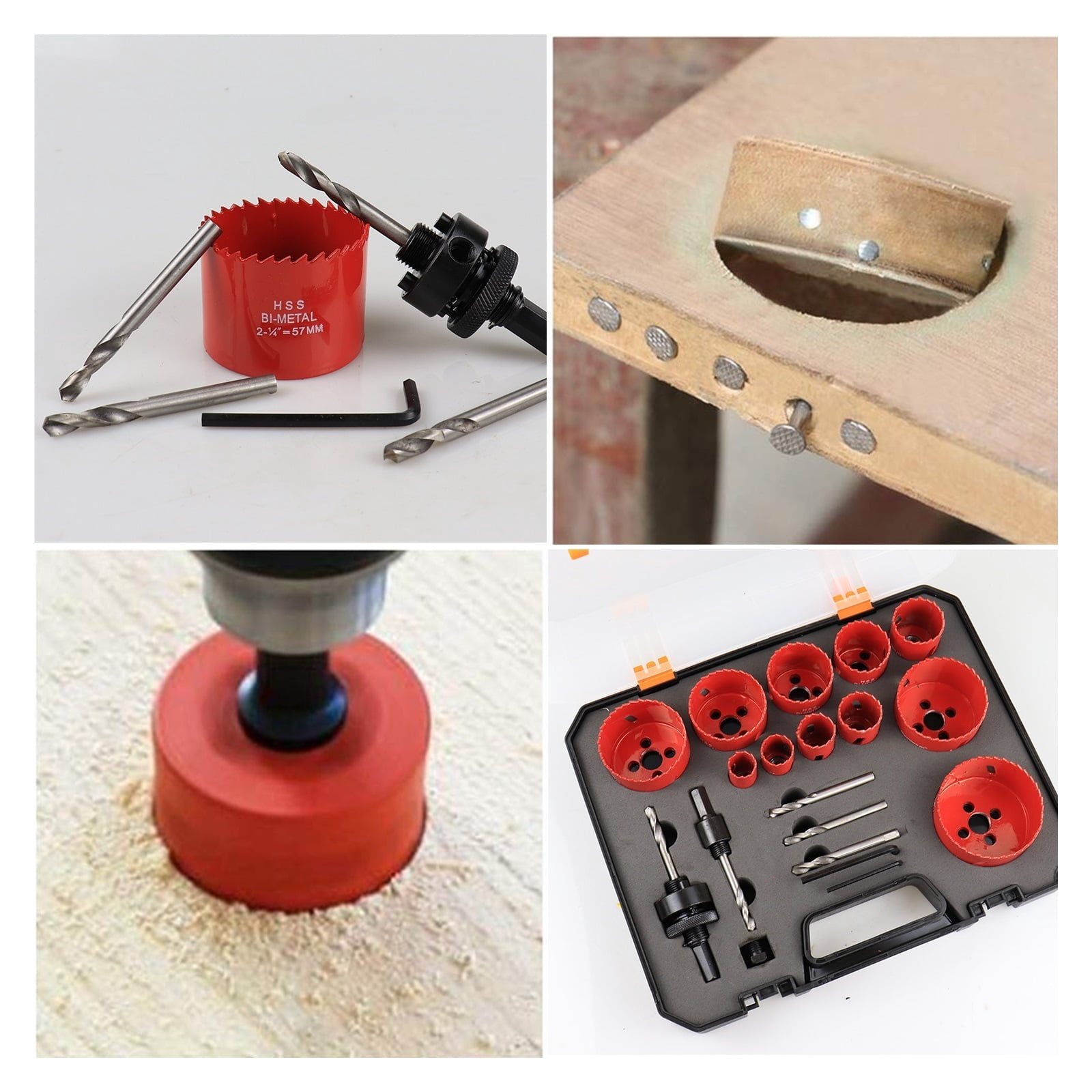 19Pcs Hole Saw Kit 19-68mm M42 Bi-Metal Hole Saw Cutter Drill Bits Set For Drilling Wood Drill ,Safety and Durable