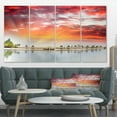 thumbnail image 1 of Roatan Beach Sunset Panorama - Seashore Photo Canvas Art Print, 1 of 3