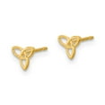 thumbnail image 2 of Auriga 14k Yellow Gold Madi Celtic Knot Post Stud Earrings for Women (L 5.2 mm x W 6 mm), 2 of 4