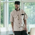 thumbnail image 4 of Vtex 0423-6402 Bristol Short Sleeve Chef Coat, Slate, Small, 4 of 6