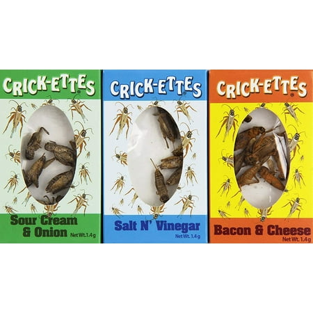 Crick-ettes Sampler Gift Pack- Sour Cream & Onion, Bacon & Cheese, & Salt N' Vinegar by (Best Cheese And Onion Crisps)
