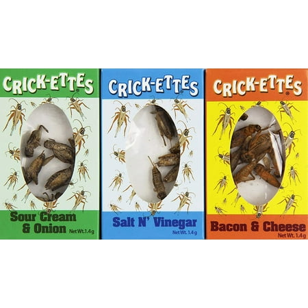 Crick-ettes Sampler Gift Pack- Sour Cream & Onion, Bacon & Cheese, & Salt N' Vinegar by