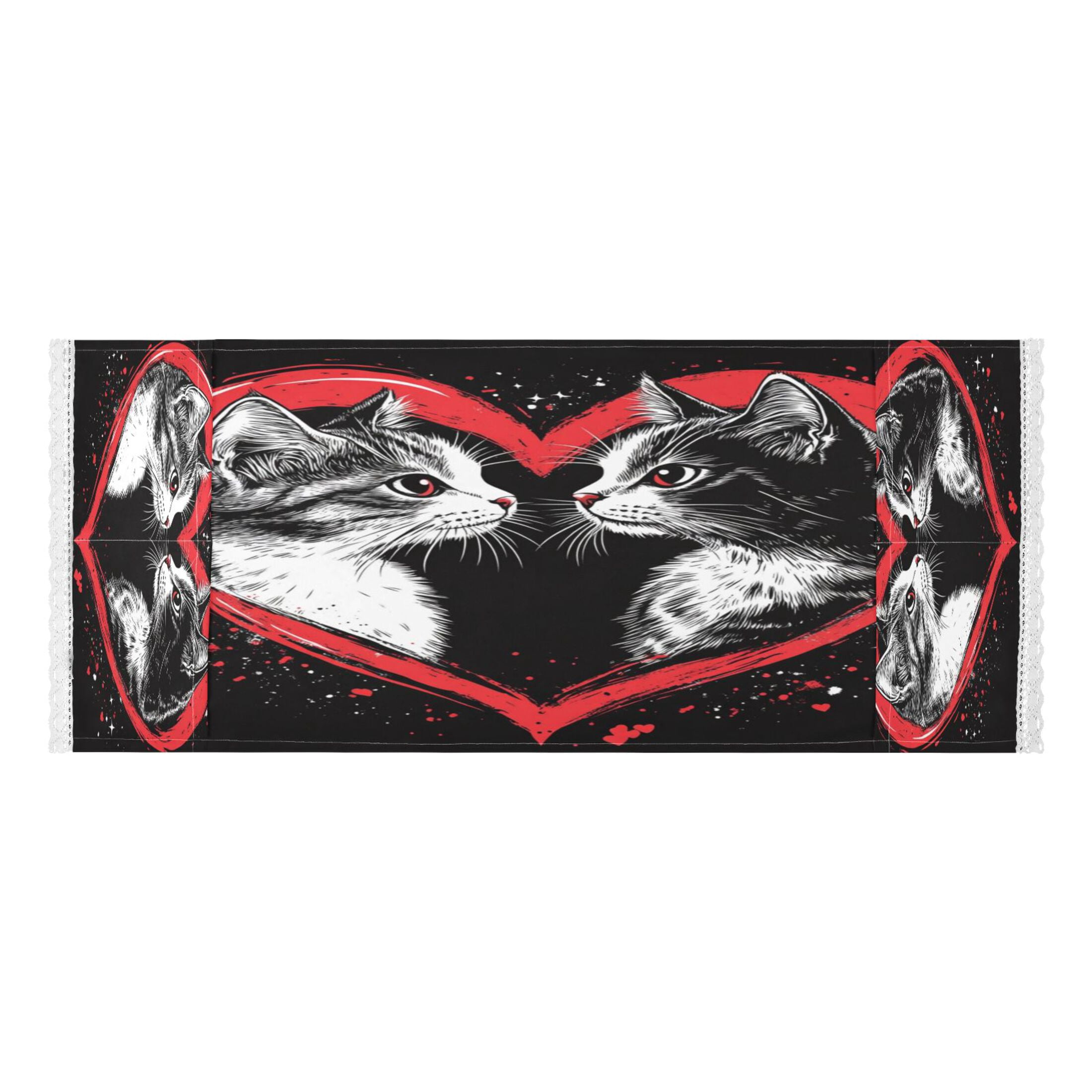 WOBOGO Two Cats Looking at Each Other Washing Machine Cloth Dryer Refrigerator Top Cover Protective Non-Slip Mat For Kitchen Laundry
