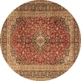 thumbnail image 1 of Ahgly Company Indoor Round Medallion Brown Traditional Area Rugs, 3' Round, 1 of 4