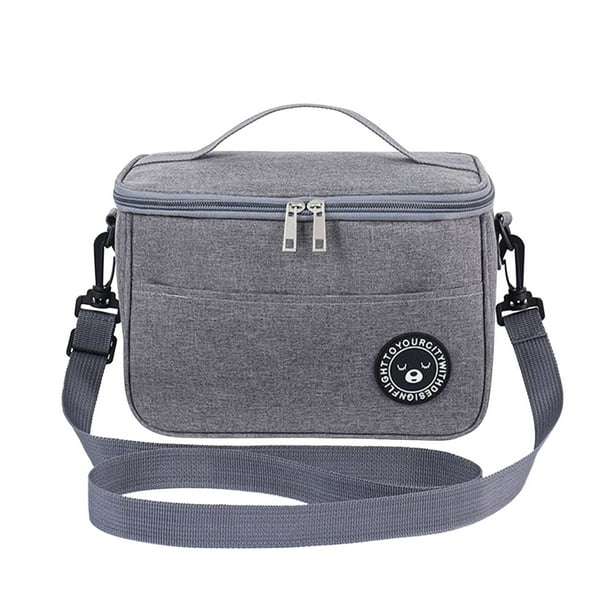 Bolsa isotérmica para almuerzo para adultos, fiambrera portátil de papel de aluminio, bolsa térmica para el trabajo, picnic, viajes, bolsa Bento impermeable y a prueba de fugas de tela Oxford con