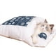 thumbnail image 5 of Methold Acogedor y bonito saco de dormir para gatos, siesta cálida y cómoda, cama nido para gatos autocalentable, nido cálido para gatos Perchas para gatos Azul L-65*50, 5 of 6
