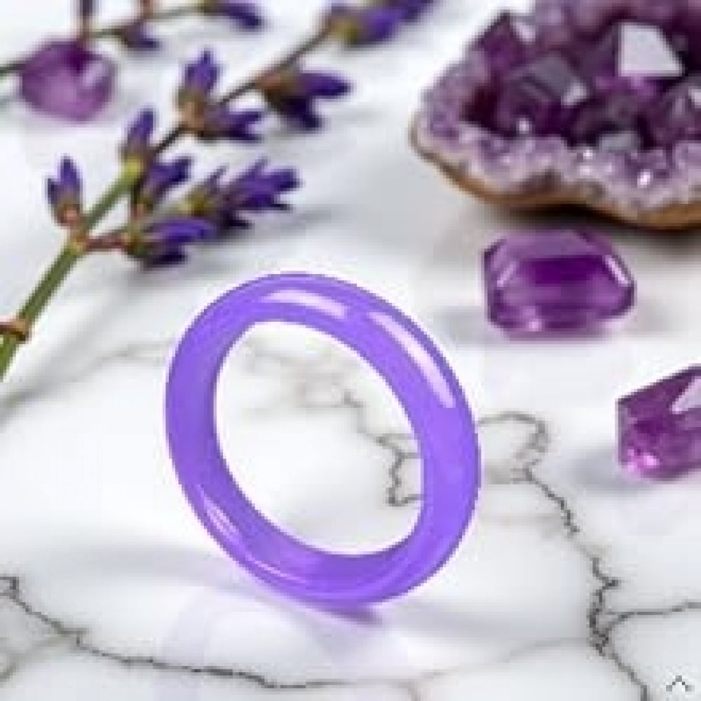 Purple Jade Bangle Bracelet for Women Grade A Jade Handmade Bracelets - Healing Protection Good Luck Bracelet Send to mom and colleagues