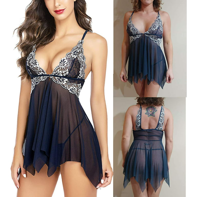Ladies Babydoll Lingerie Dress Sexy Nightgowns Soft V Neck Chemise  Sleepwear Full Slip Lounge Dress at Rs 180/piece in Delhi
